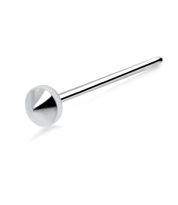 Round Pyramid Shaped Silver Straight Nose Stud NSKA-116